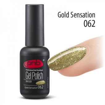 Гель-лак PNB 062 Gold Sensation - UV Gel Polish PNB (8 ml)