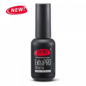 UV/LED ExtraPRO Top Rubber rich formula PNB (8 ml) - Закрепитель PNB (8 мл)