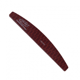 Пилка-змея для ногтей PNB 180/240 Brown, полукруг
