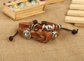 Браслет кожа ручная работа арт.2147-1