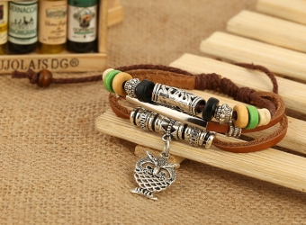 Браслет Сова Сандаловое дерево ручная работа  арт.2173