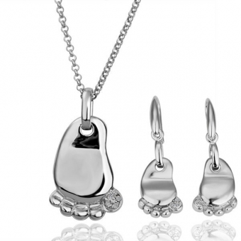 Комплект украшений белое 18K арт.10124-1