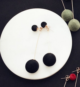 Серьги пушок арт.2055-1