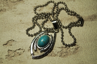 Подвеска черненое серебро Бирюза арт.1528