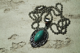 Подвеска черненое серебро Бирюза арт.1529