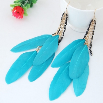 Серьги богемное перо арт.2272