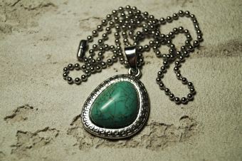 Подвеска черненое серебро Бирюза арт.1532