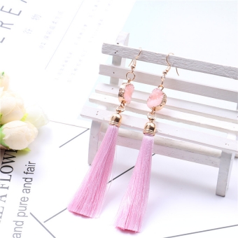 Серьги кисточки с нат.камнем арт.2298-1