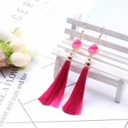 Серьги кисточки с нат.камнем арт.2298-2