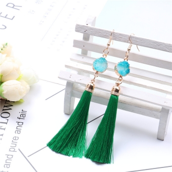 Серьги кисточки с нат.камнем арт.2298-3