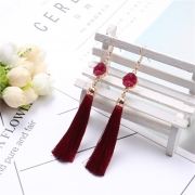 Серьги кисточки с нат.камнем арт.2298-4