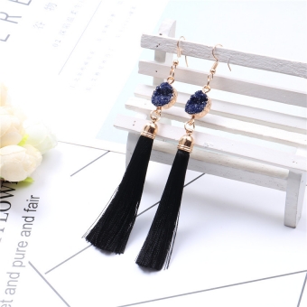 Серьги кисточки с нат.камнем арт.2298-5