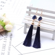 Серьги кисточки с нат.камнем арт.2298-6