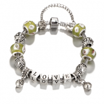 Браслет Pandora Style Муранское стекло арт.2218-4