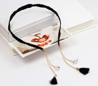 Обруч чокер с кисточками арт.2256-4