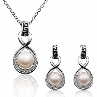 Комплект украшений белое 18K арт.10121