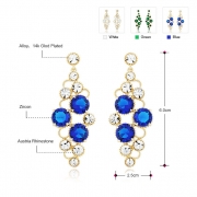 Серьги Crystal~Swarovski арт.90046