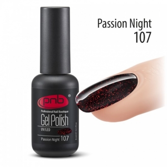Гель-лак PNB 107 Passion Night - UV Gel Polish PNB (8 ml)