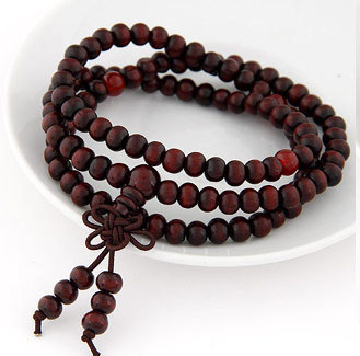 Браслет Индия Дольчатый красный сандаловое дерево арт.2246-2