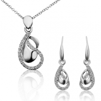 Комплект украшений белое 18K арт.10092